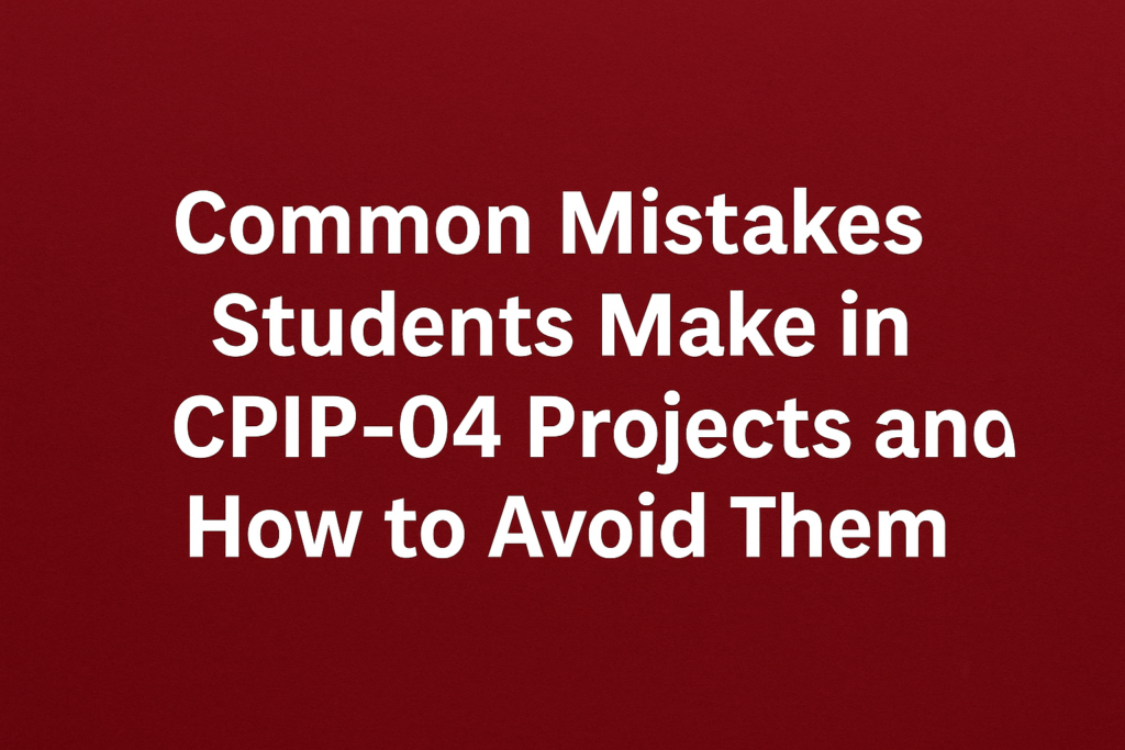 Common Errors Made by Students While Working on CPIP-04 Projects and How to Prevent Them