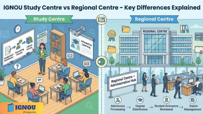IGNOU Study Centre vs Regional Centre: Difference Explained