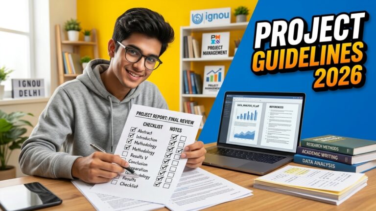 IGNOU Project Guidelines 2026 Format, Rules and Submission