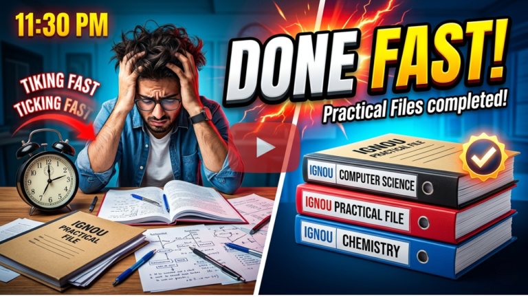 Get Your IGNOU Practical File Done Fast and Score High Marks