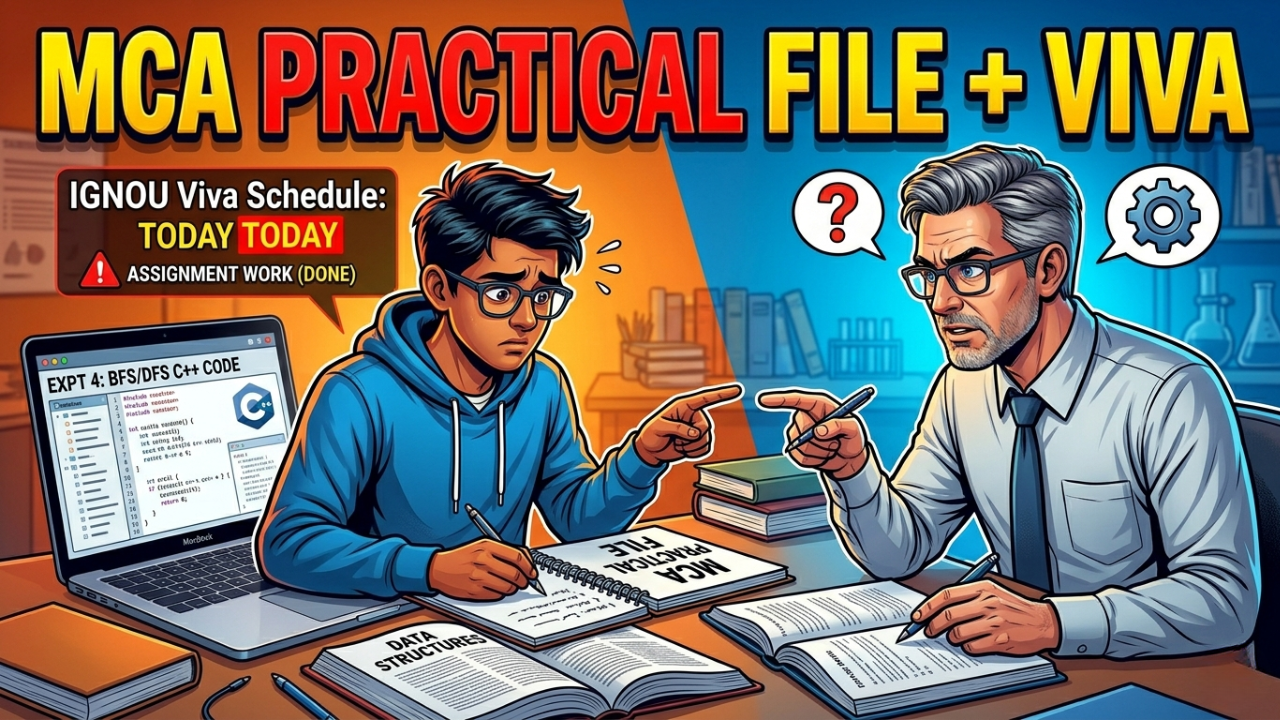 IGNOU MCA Practical File Sample PDF + Viva Questions 2026