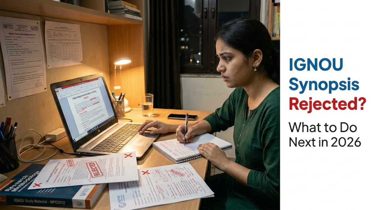IGNOU Synopsis Rejected? What to Do Next: Complete Guide to Resubmission and Approval in 2026