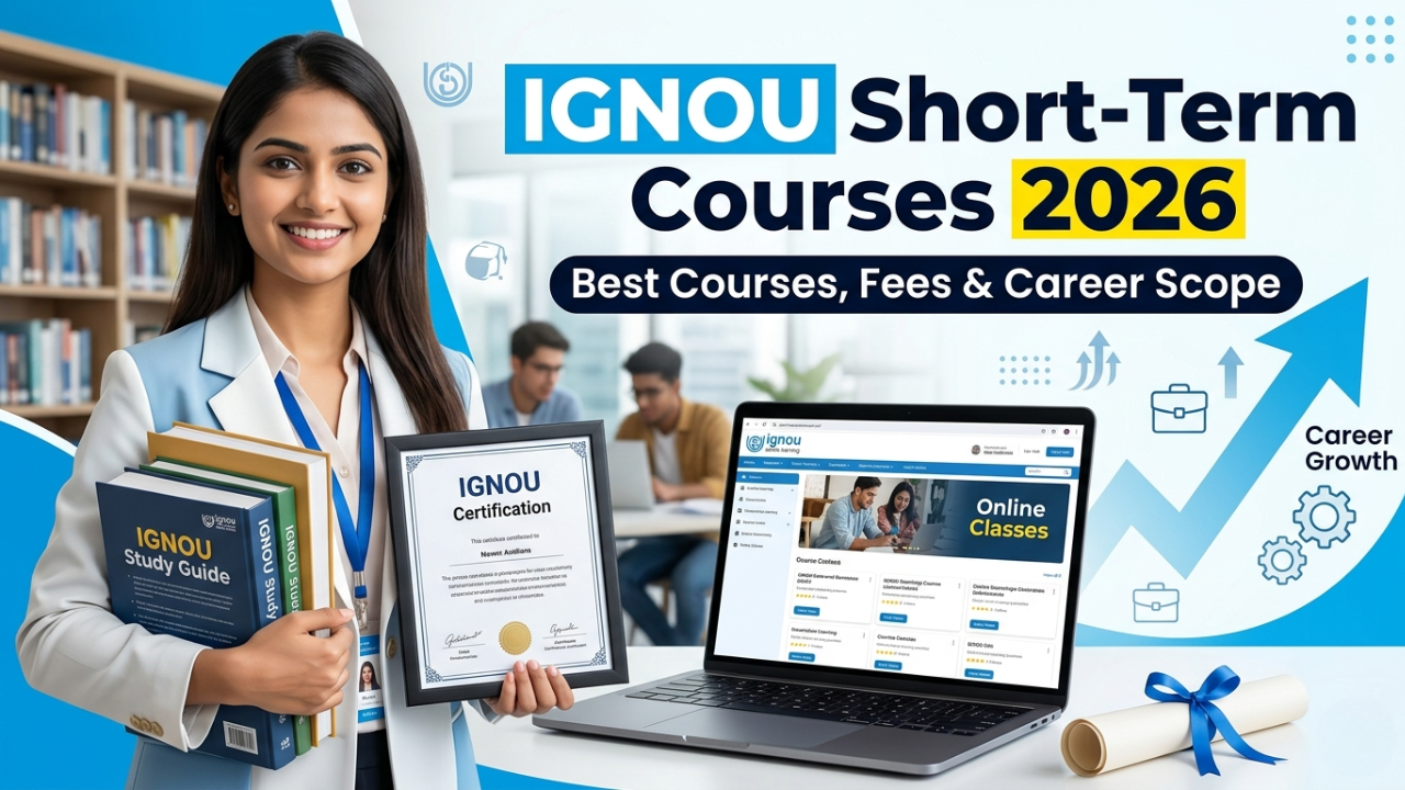 IGNOU Short-Term Courses Guide 2026: Best Certificate Courses, Fees, Eligibility, Admission and Career Scope