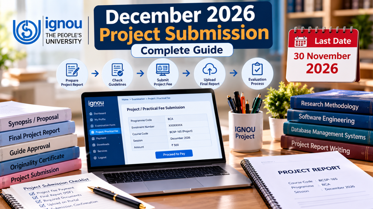 IGNOU December 2026 Project Submission: Complete Guide