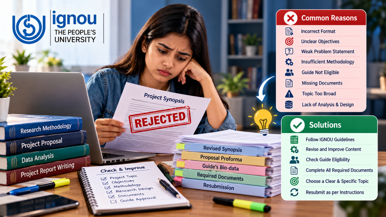 IGNOU Project Synopsis Rejected? Common Reasons & Solutions